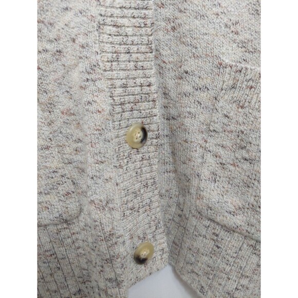a.n.a Plus Women's Size 1X Long Sleeve Button Open Front Cardigan Tan Oatmeal - Picture 4 of 14
